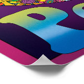 Cool Peace Sign Poster retro 1960 kijk (Hoek)