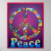 Cool Peace Sign Poster retro 1960 kijk (Voorkant)