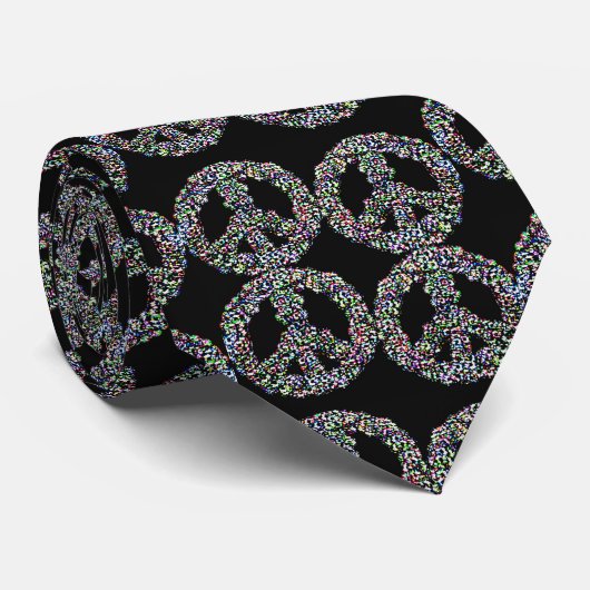 Cool Peace-symbool Stropdas (Opgerold)
