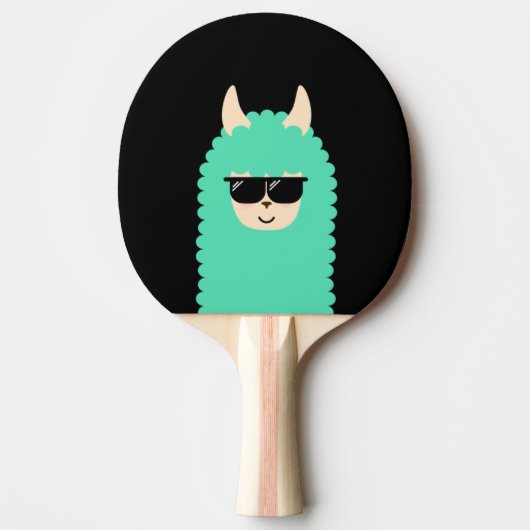 Cool Peekaboo Llama Emoji Tafeltennisbatje (Voorkant)