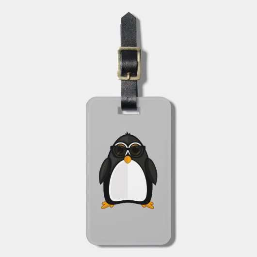 Cool Penguin Bagagelabel (Voorkant verticaal)