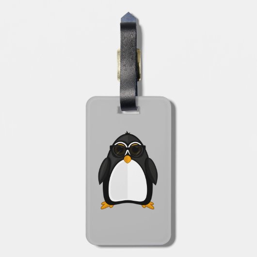 Cool Penguin Bagagelabel (Achterkant verticaal)