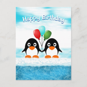 Cool Penguin Birthday Briefkaart