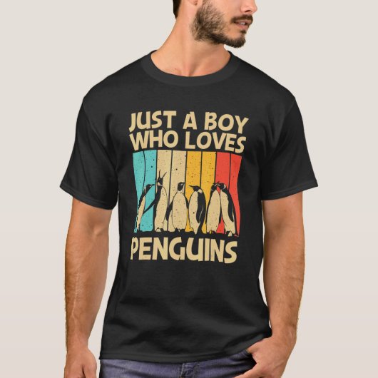 Cool Penguin Boys Kinder keizer Penguin Bird T-shirt (Voorkant)
