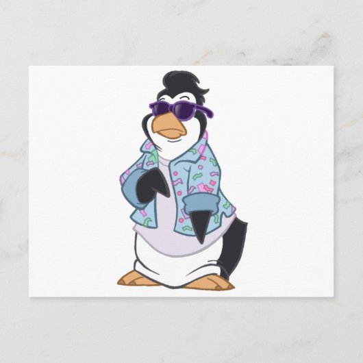 Cool Penguin Briefkaart (Voorkant)