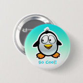 Cool Penguin Cartoon Ronde Button 5,7 Cm (Voorkant /achterkant)