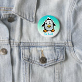 Cool Penguin Cartoon Ronde Button 5,7 Cm (In situ)