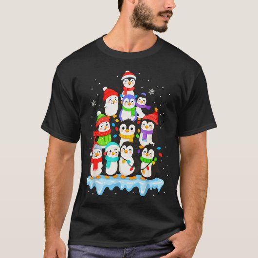 Cool Penguin Christmas Pajamas Shirt Boys, Penguin (Voorkant)