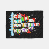 Cool Penguin Christmas Pajamas Shirt Boys, Penguin Fleece Deken (Voorkant (Horizontaal))