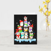 Cool Penguin Christmas Pajamas Shirt Boys, Penguin Kaart (Gele Bloem)