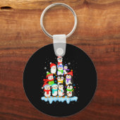 Cool Penguin Christmas Pajamas Shirt Boys, Penguin Sleutelhanger (Voorkant)