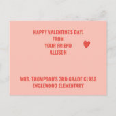 Cool Penguin - Cute Classroom Valentijn Briefkaart (Achterkant)