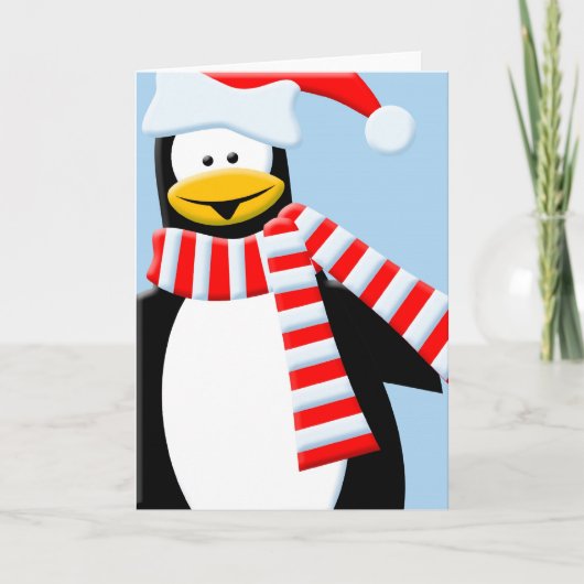 Cool Penguin Feestdagen Kaart (Voorkant)