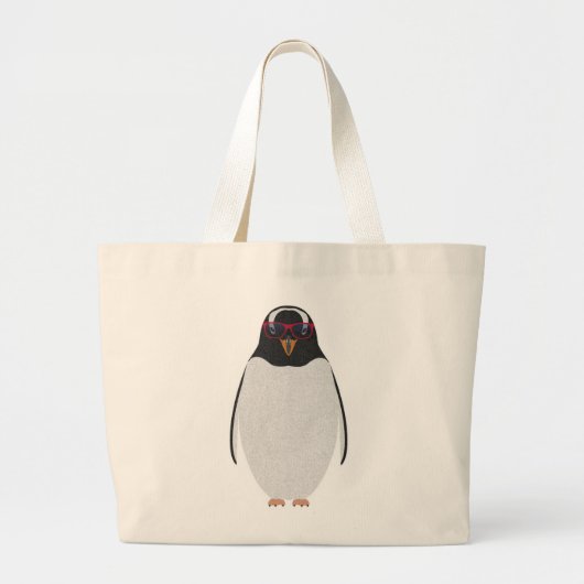 COOL PENGUIN GROTE TOTE BAG (Voorkant)