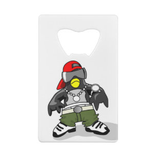 Cool Penguin Guy Creditkaart Flessenopener