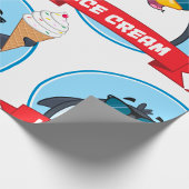 Cool Penguin Holding Ice Cream Cadeaupapier