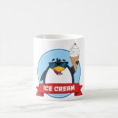 Cool Penguin Holding Ice Cream Koffiemok (Center)