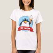 Cool Penguin Holding Ice Cream T-shirt (Voorkant)