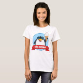 Cool Penguin Holding Ice Cream T-shirt (Voorkant volledig)