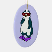 Cool Penguin Keramisch Ornament (Rechts)