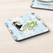 Cool Penguin Pal Bier Onderzetter (Linkerzijde)