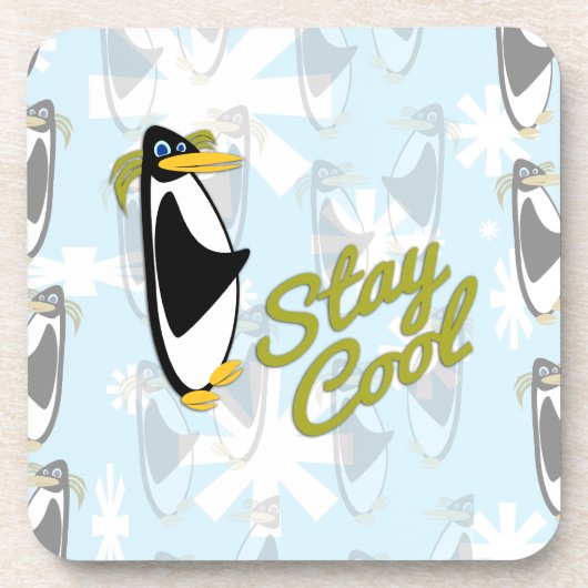 Cool Penguin Pal Bier Onderzetter (Voorkant)