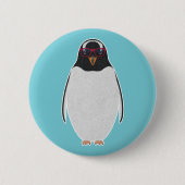 COOL PENGUIN RONDE BUTTON 5,7 CM (Voorkant)