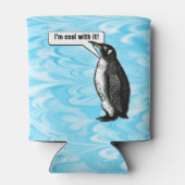 Cool Penguin Talk (gepersonaliseerd) Blikjeskoeler (Achterkant)