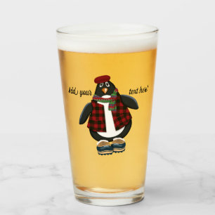 Cool Penguin U past Tekst aan Glas