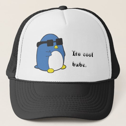 Cool Penguino Trucker Pet (Voorkant)