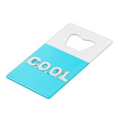 Cool Penguins Creditkaart Flessenopener (Voorkant Gekanteld)