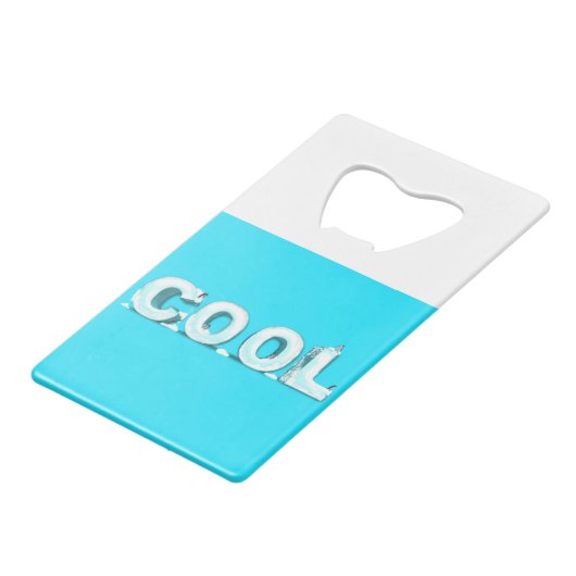 Cool Penguins Creditkaart Flessenopener (Voorkant Gekanteld)