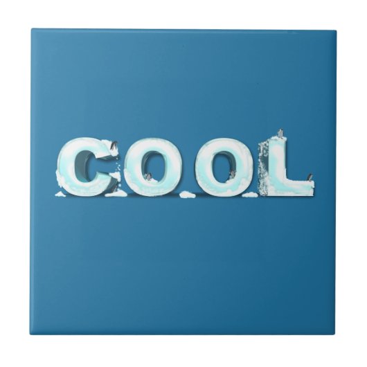 Cool Penguins Tegeltje (Voorkant)