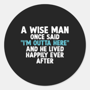 Cool pensioen kunst voor mannen Vader Opa Gepensio Ronde Sticker