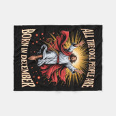 Cool People Are Born In December Christian Christm Fleece Deken (Voorkant (Horizontaal))
