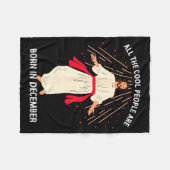 Cool People Are Born In December Christian Christm Fleece Deken (Voorkant (Horizontaal))