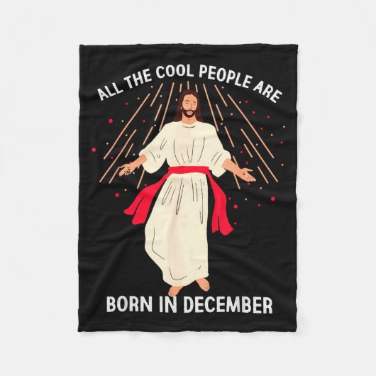 Cool People Are Born In December Christian Christm Fleece Deken (Voorkant)