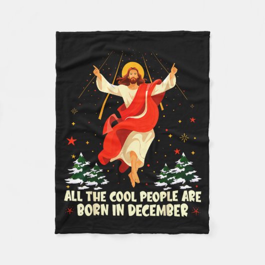 Cool People Are Born In December Christian Christm Fleece Deken (Voorkant)