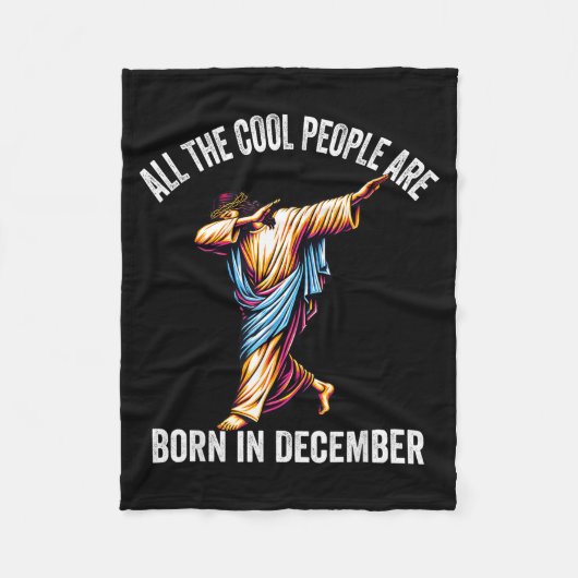 Cool People Are Born In December Christian Christm Fleece Deken (Voorkant)