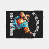 Cool People Are Born In December Christian Christm Fleece Deken (Voorkant (Horizontaal))