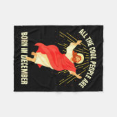 Cool People Are Born In December Christian Christm Fleece Deken (Voorkant (Horizontaal))