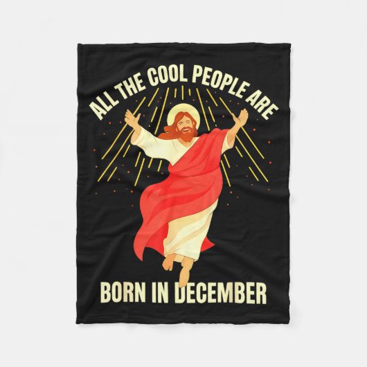 Cool People Are Born In December Christian Christm Fleece Deken (Voorkant)
