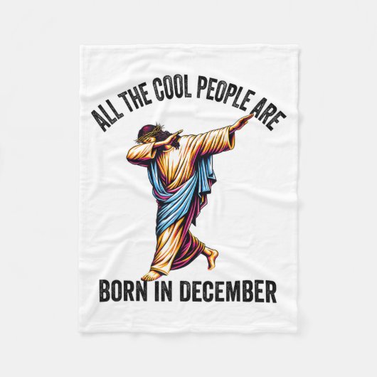 Cool People Are Born In December Christian Christm Fleece Deken (Voorkant)
