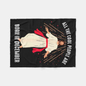 Cool People Are Born In December Christian Christm Fleece Deken (Voorkant (Horizontaal))