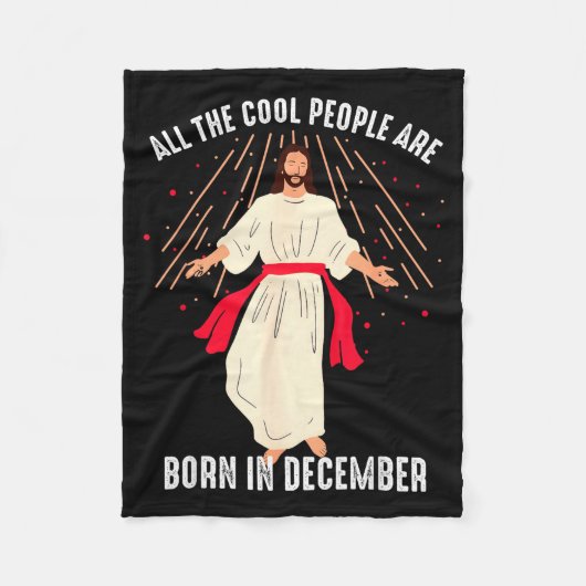 Cool People Are Born In December Christian Christm Fleece Deken (Voorkant)