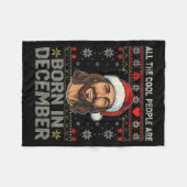 Cool People Are Born In December Christian Christm Fleece Deken (Voorkant (Horizontaal))