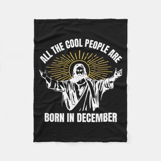 Cool People Are Born In December Christian Christm Fleece Deken (Voorkant)