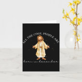 Cool People Are Born In December Christian Christm Kaart (Gele Bloem)