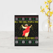 Cool People Are Born In December Christian Christm Kaart (Gele Bloem)