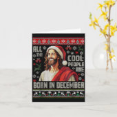 Cool People Are Born In December Christian Christm Kaart (Gele Bloem)